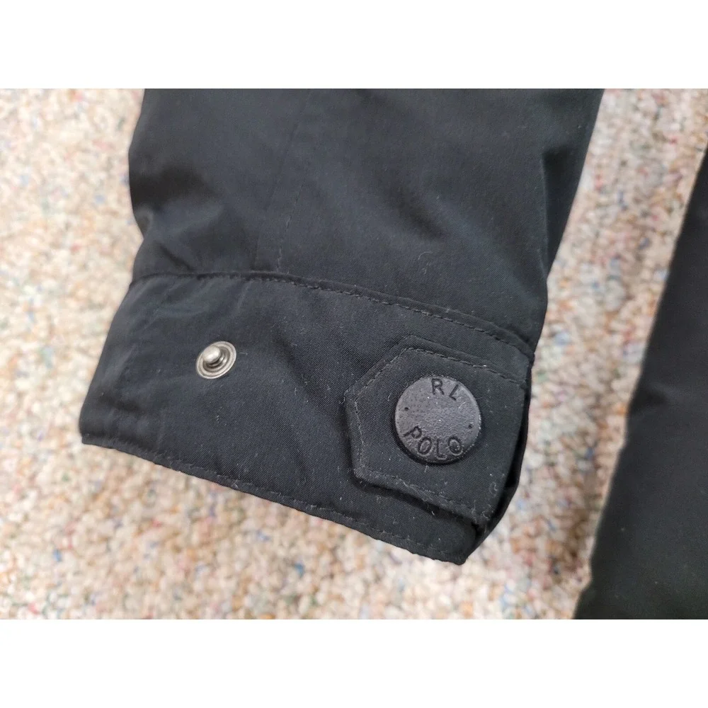 Polo Ralph Lauren Jacket Mens 2XL Black Full Zip Quilted Fleece Lined Casual XXL